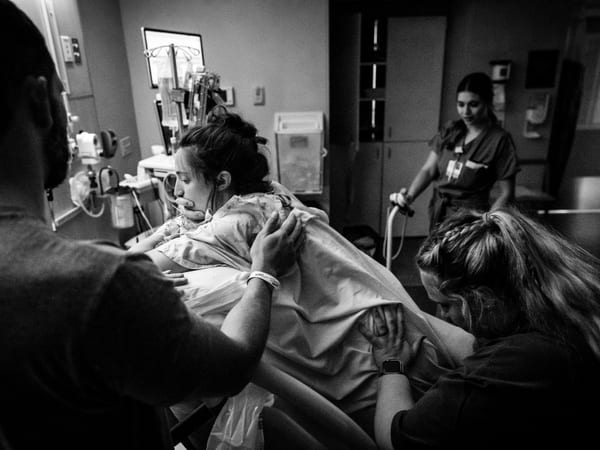 Mother and newborn after birth